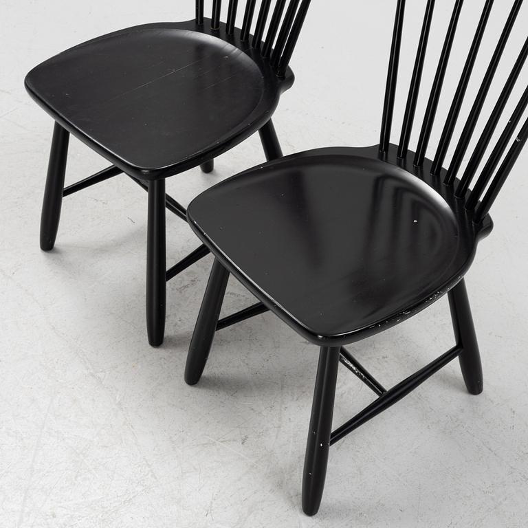 Carl Malmsten, six panted 'Lilla Åland' chairs from Stolab, dated 2009.