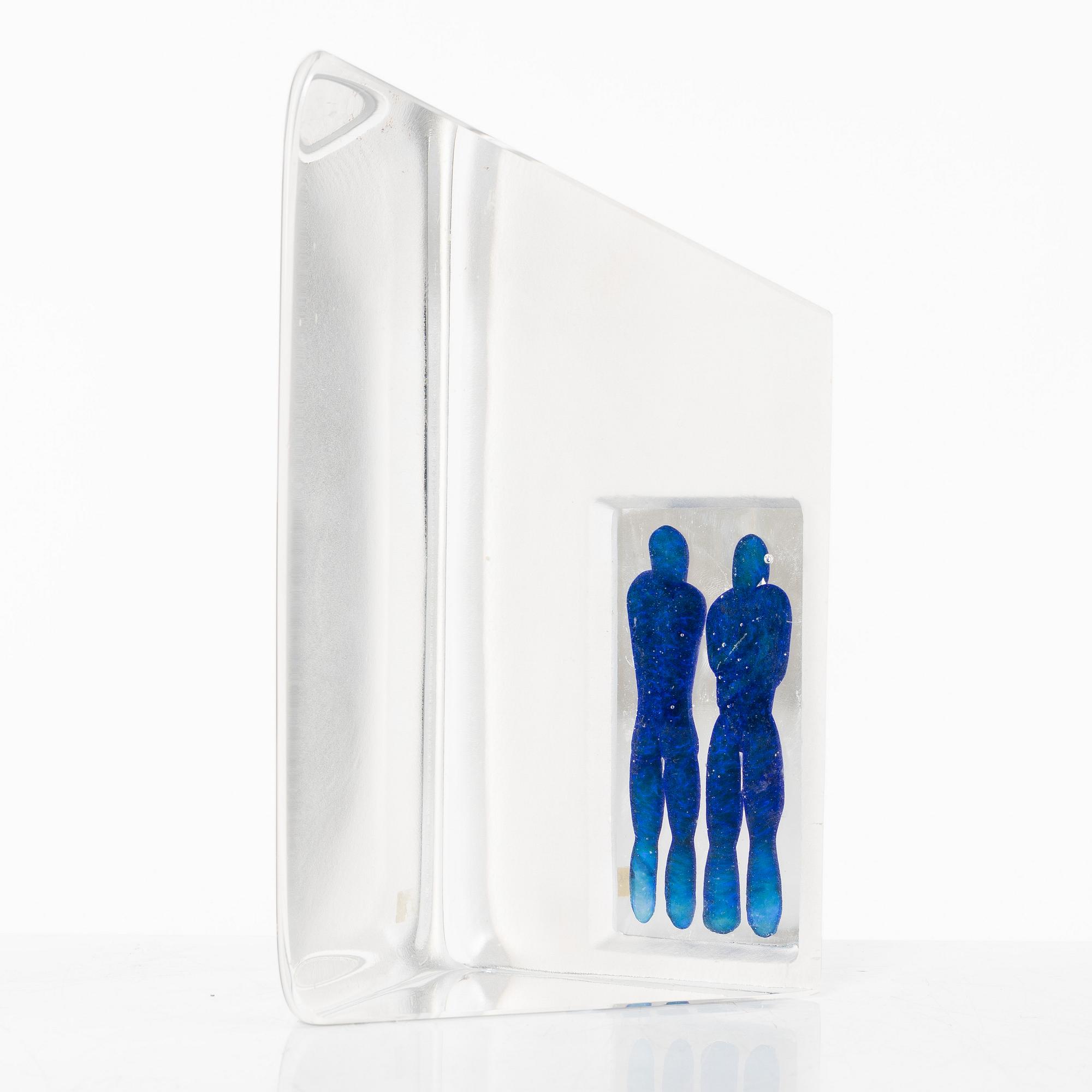 Bertil Vallien, a glass sculpture, 'Reflection' from the series 'Viewpoints', Kosta Boda.