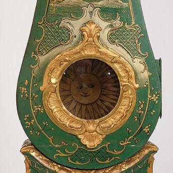 A rococo longcase clock by P. Ernst (watchmaker in Stockholm 1753-84).