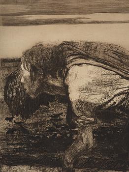 Käthe Kollwitz, "Die Pfluger" ur: Bauernkrieg (Peasant's War).
