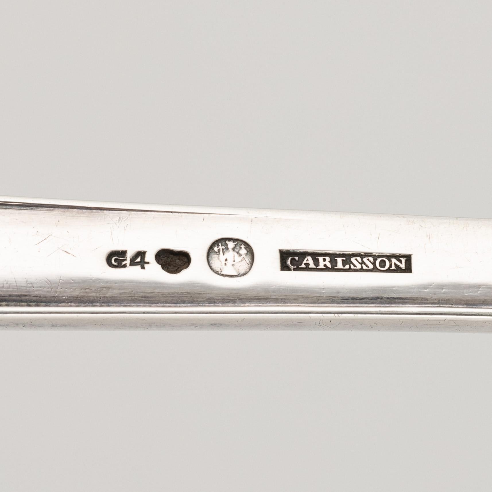 Soppslev samt ragusked, silver, Norrköping 1800-talets första hälft.