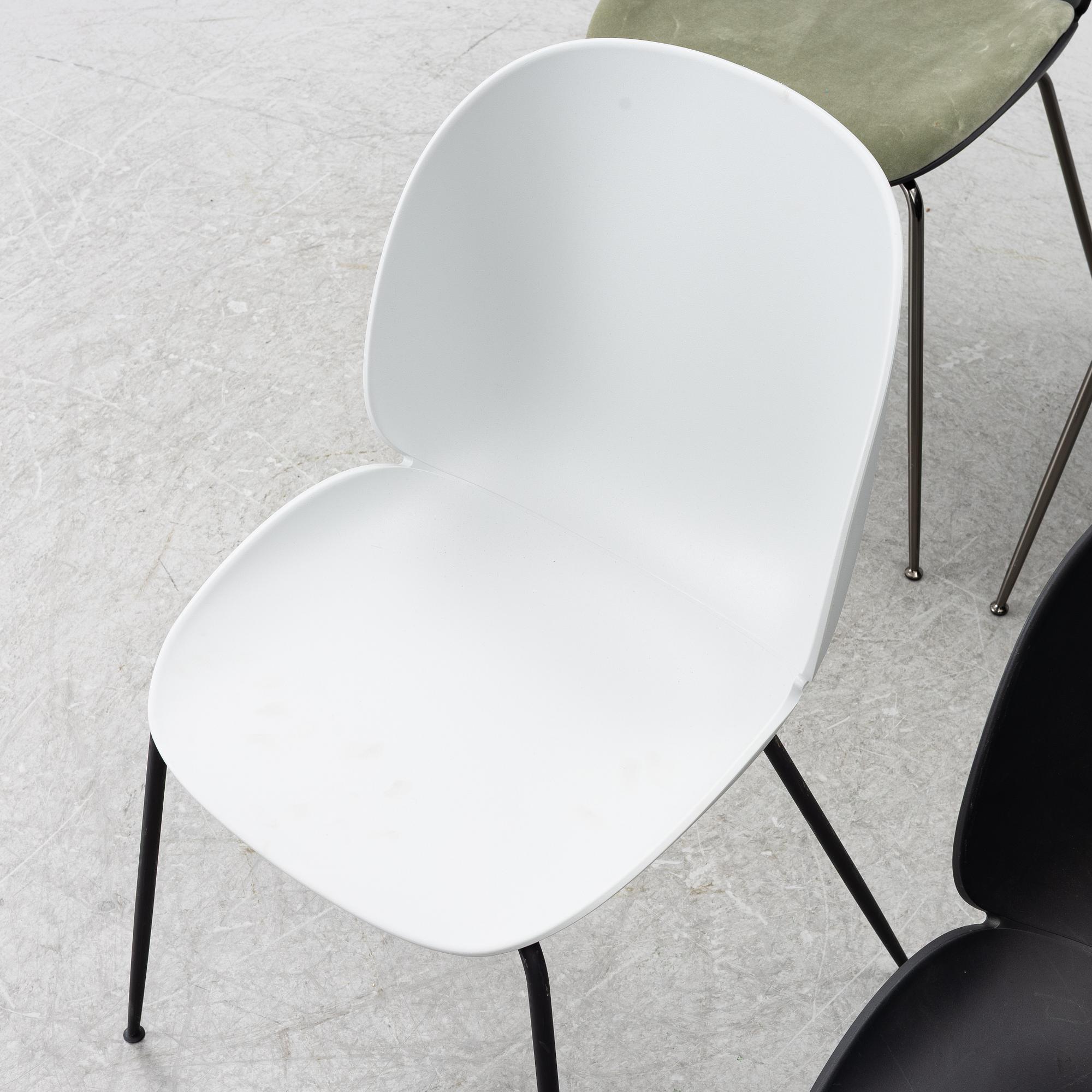 GamFratesi, six 'Beetle' chairs, Gubi, Denmark.