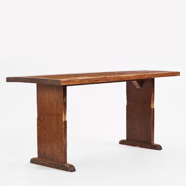 Axel Einar Hjorth, a stained pine "Sport" table, Nordiska Kompaniet, Sweden, 1930s.