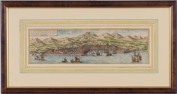 Frans Hogenberg, Palermo from the sea side.