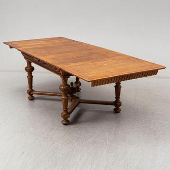 A late 19th Century oak table.