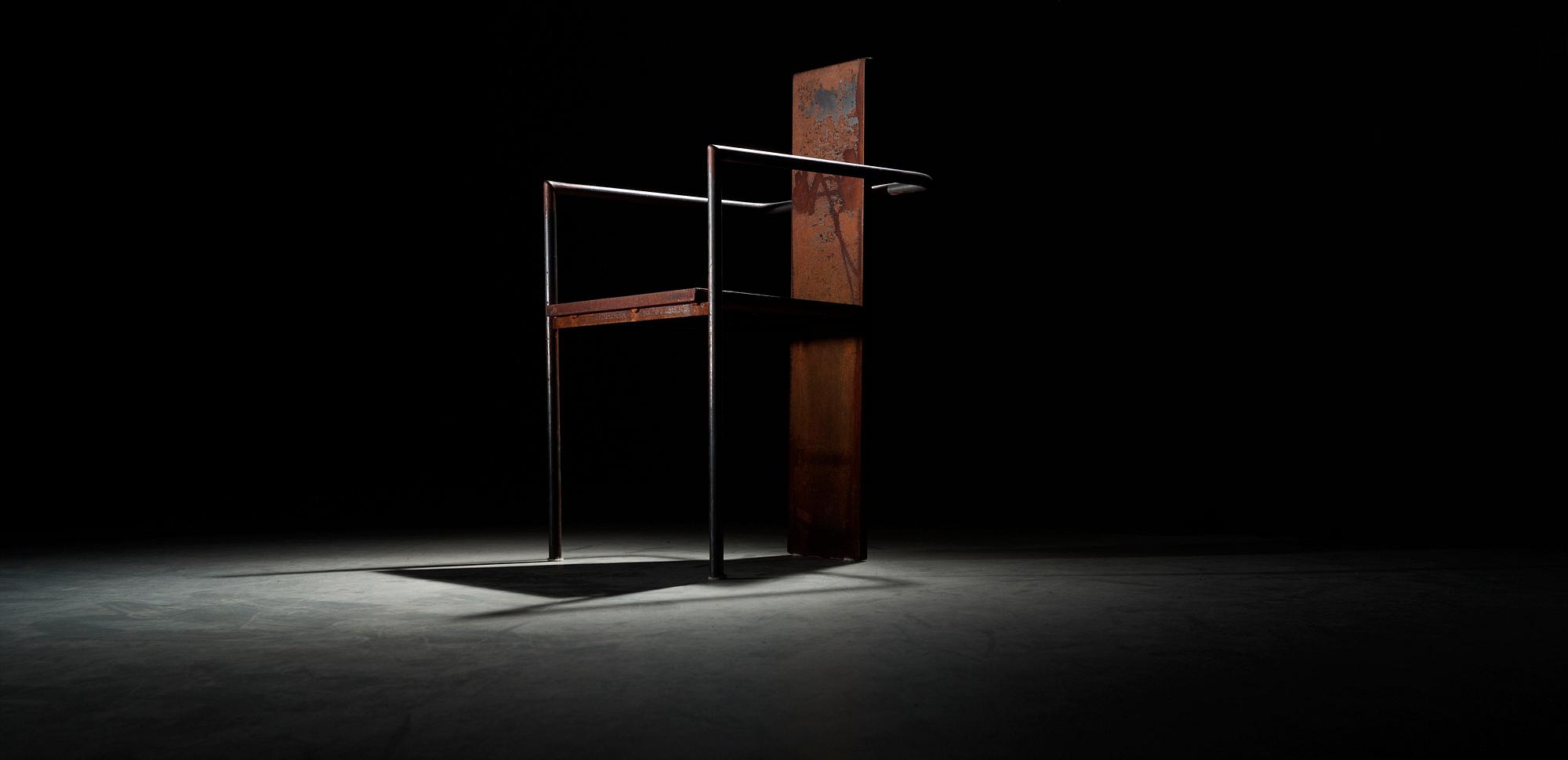 A Jonas Bohlin 'Iron Concrete' chair, Källemo AB, Värnamo 1987.