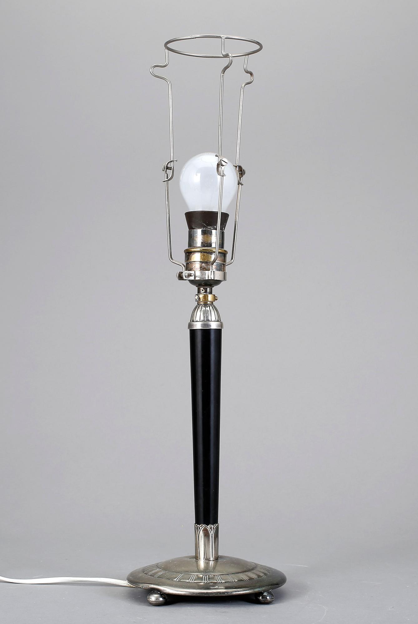 BORDSLAMPA, nysilver, GAB, 1900-talets första hälft.