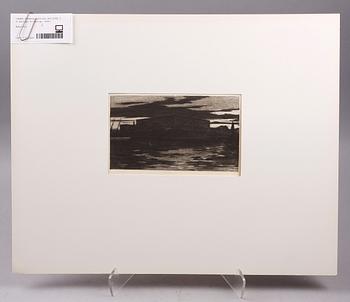 PRINS EUGEN resp JAG ACKE, 2 st, etsningar, en med sign i plåten.