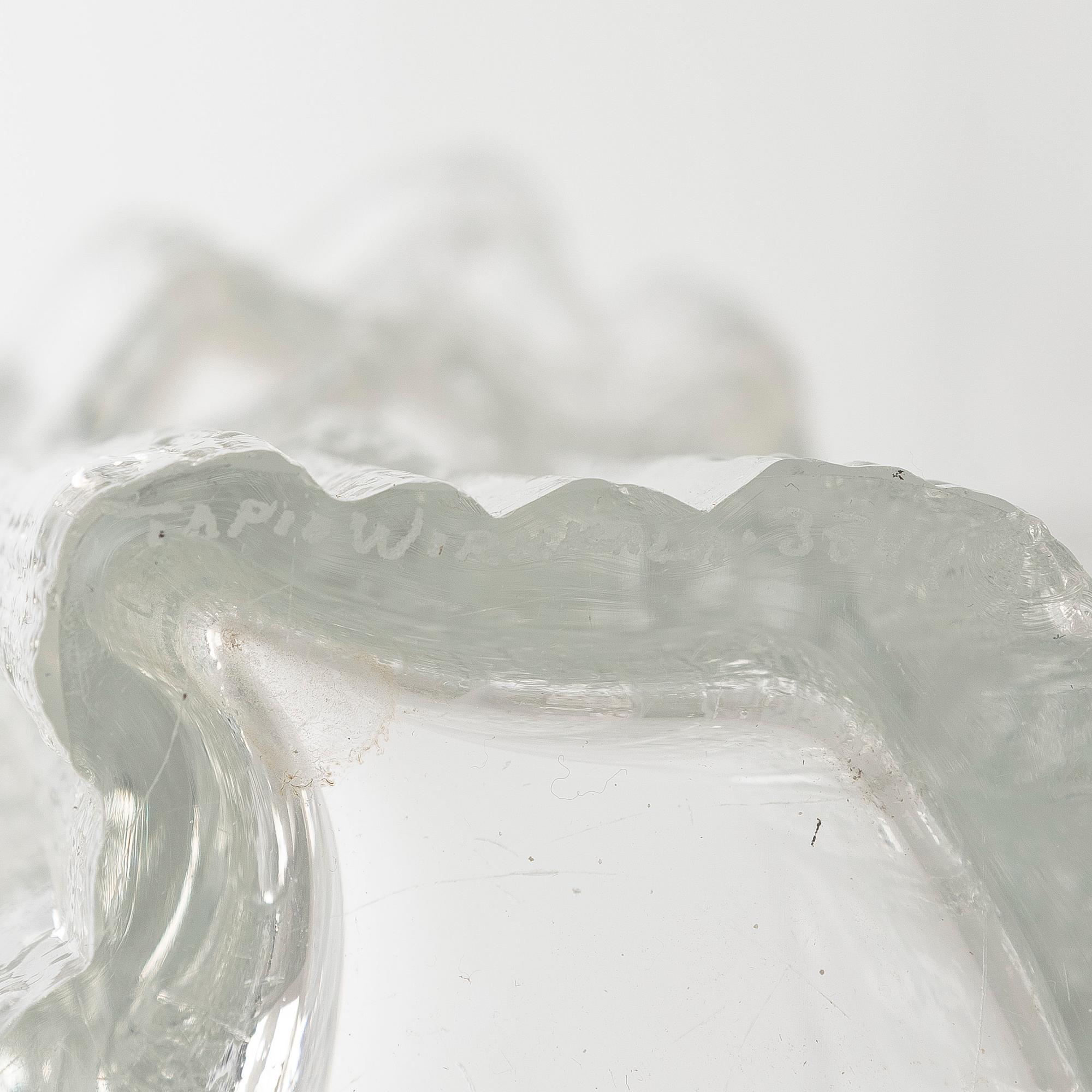 Tapio Wirkkala, a set of three glass vases, Iittala 1960s/70s.