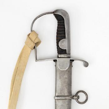 Saber, Swedish, 1831 artillery pattern, with scabbard.