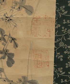 Unidentified artist, after Itō Jakuchū, Rooster and Chrysanthemums, Japan, Meiji (1868-1912).