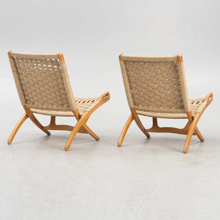 Ebert Wels, folding chairs, a pair, Yugoslavia, 1960s.