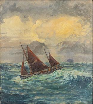 Alfred Collin, "Bohuskutter i Nordsjön".