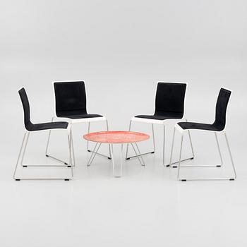 Fredrik Mattson, & Stefan Borselius, stolar, 4 st."Sting", samt bord "Occhio" Blå Station, 2000-tal.