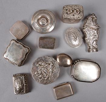 DOSOR, 12 st , silver. Olika länder och mästare. 1800/1900-tal.