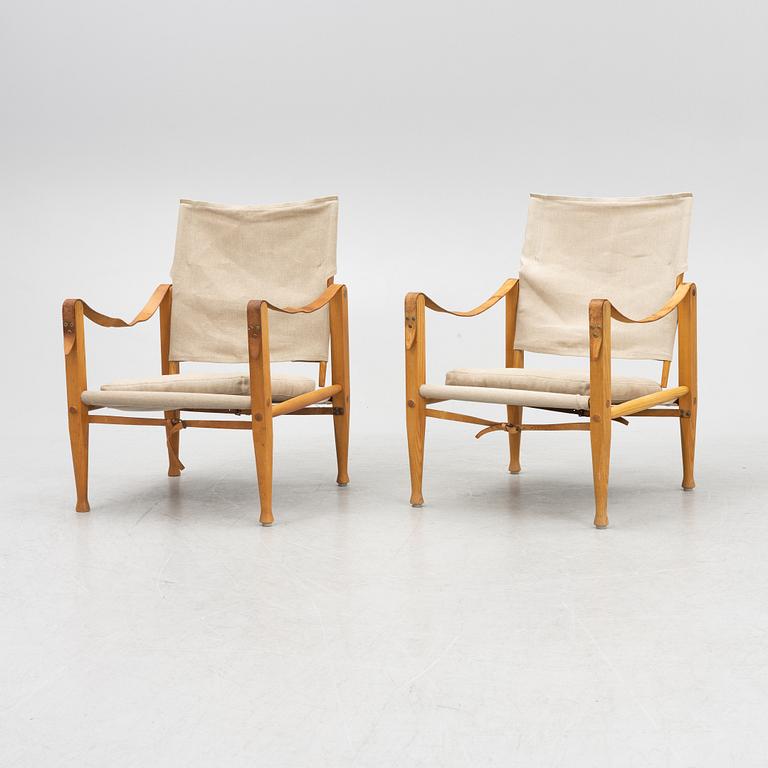 Kaare Klint, a pair of "Safari Chair", second half of the 20th Century.