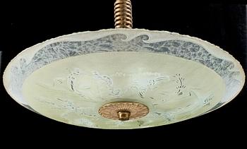 TAKLAMPA, Art Deco, 1940-tal. Höjd ca 55 cm.