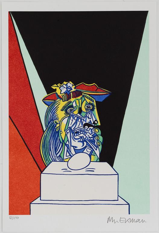 Marie-Louise Ekman, lithograph in colours, 2021, signed 12/250.