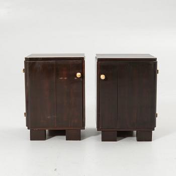 Bedside tables, a pair, 20th century.