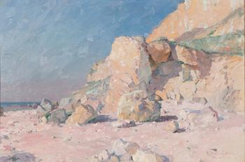 Alfred Bergström, öljy kankaalle, signeerattu.