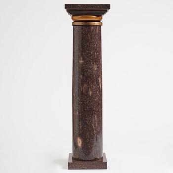 A Swedish porphyry column, 19th century.