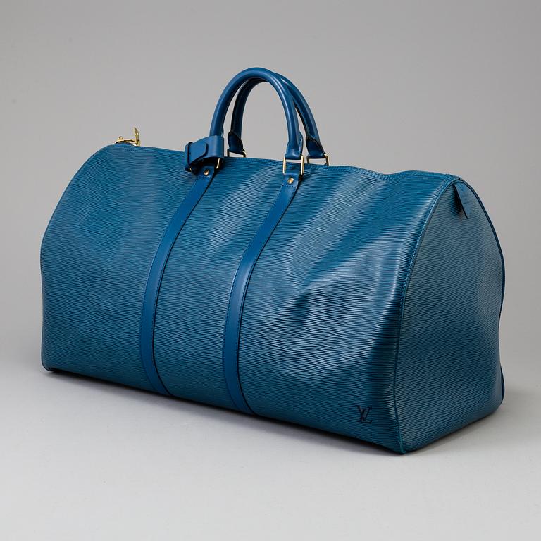 LOUIS VUITTON, a 'Keepall 55' epi leather weekend bag.