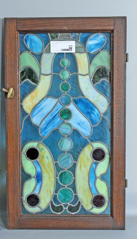 DÖRRAR, 2 st, glas, 1900-talets första hälft.