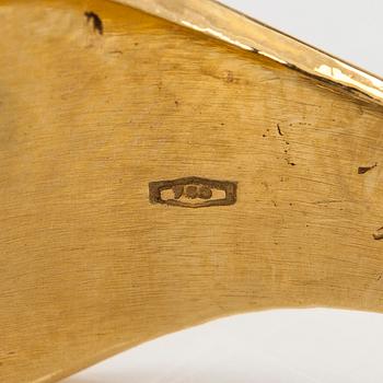 Ring, brilliant cut diamonds, 18K gold and white gold,