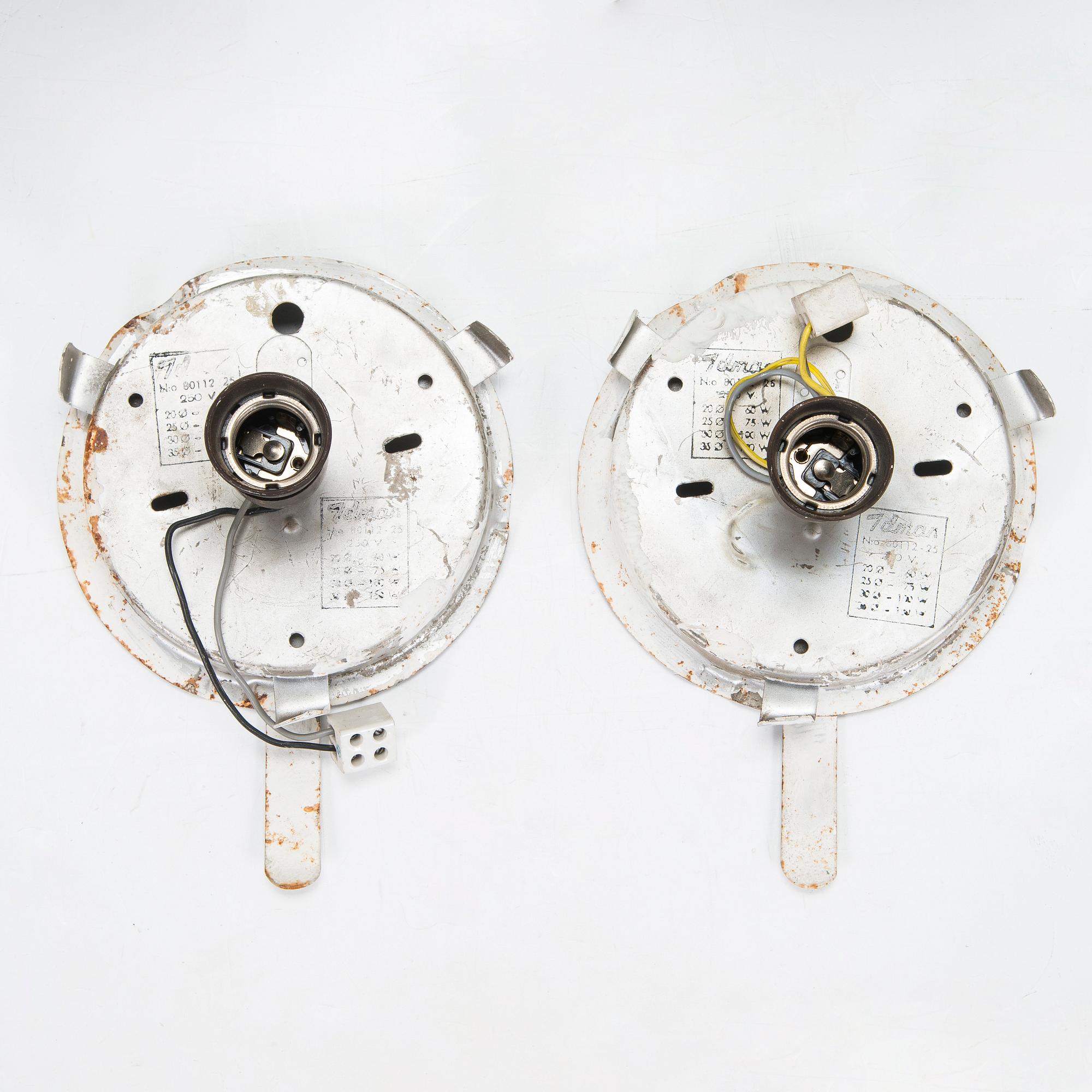 Paavo Tynell, a pair of mid-20th-century '80112' ceiling lights for Idman.