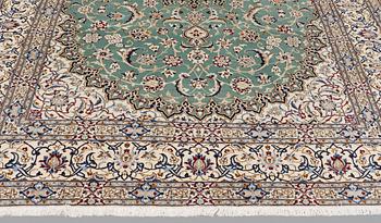 A carpet, Nain, Part Silk, sk 9LAA, 353 x 250 cm.