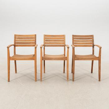 Jakob Berg trädgårdsmöbel 7 dlr "Ballare" för Fritz Hansen Danmark sent 1900-tal.