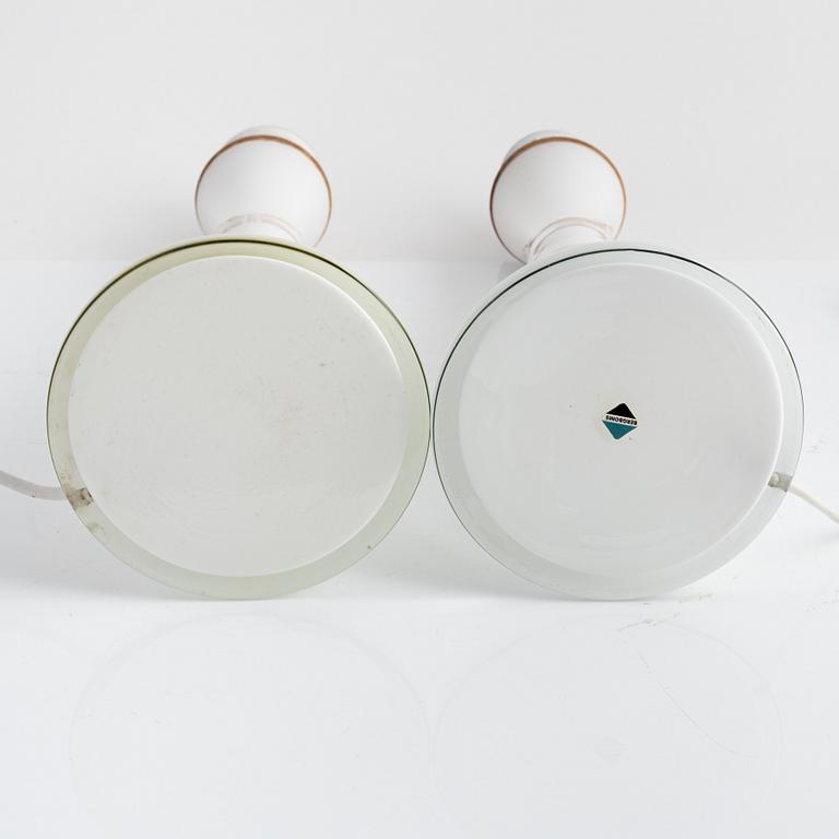 Table lamps, a pair, Bernt Nordstedt, Bergboms, third quarter of the 20th century.
