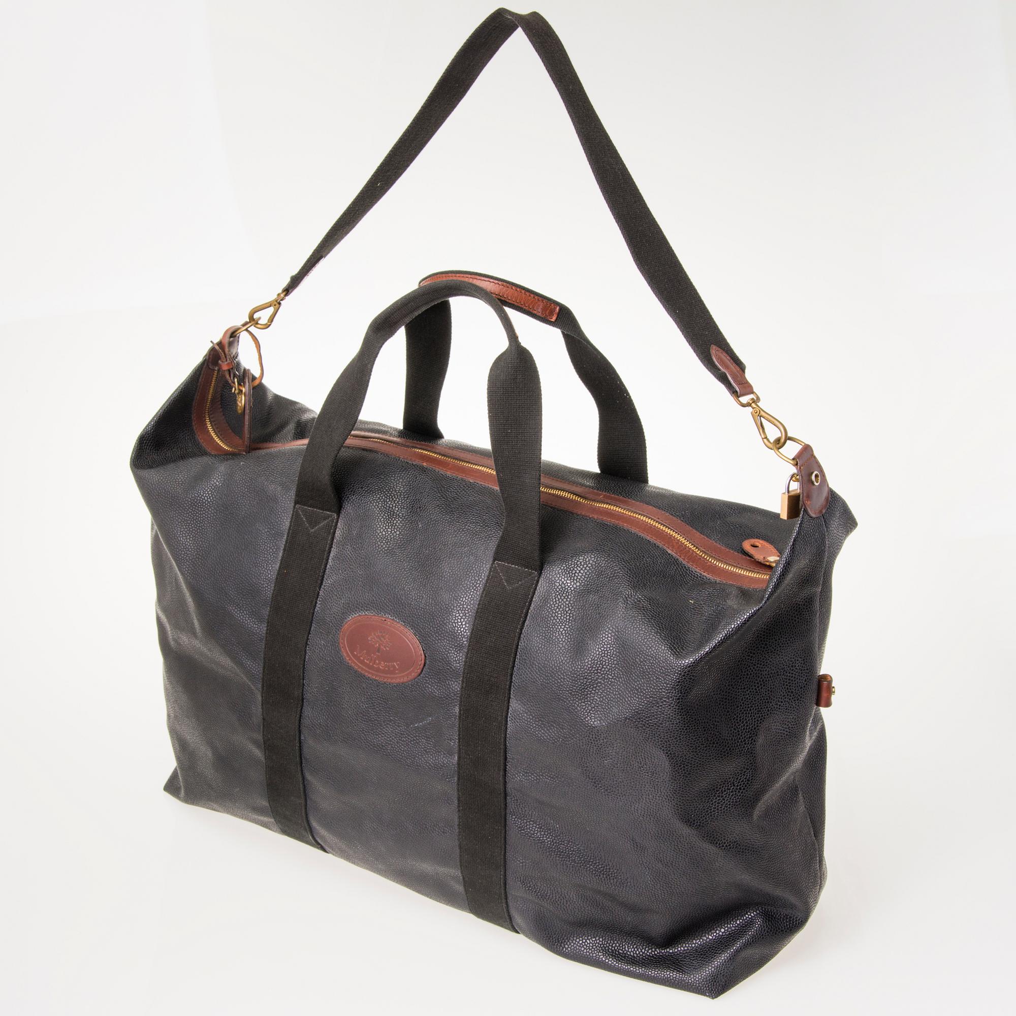 MULBERRY Large Clipper Scotchgrain Travel Bag.