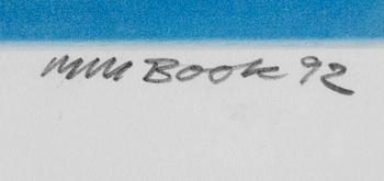 MAX BOOK, färglitografi. Sign och dat -92. Numr EA III/IV.