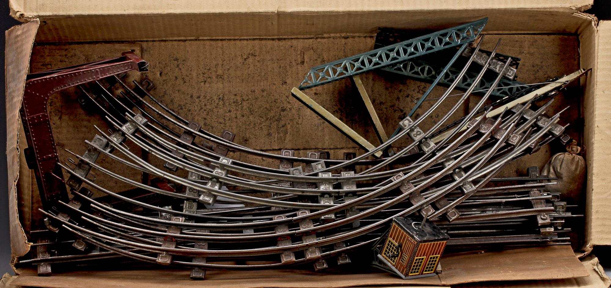 PARTI TÅG, RÄLS, LIKRIKTARE, Märklin, Tyskland, 1920-tal.