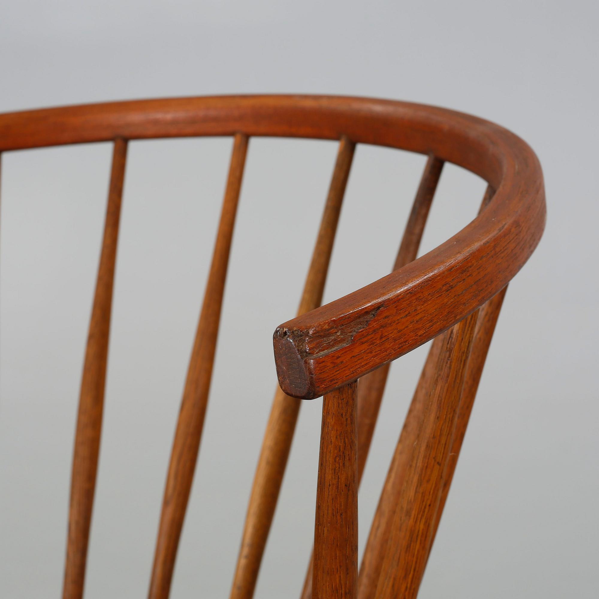 A chair named "Arka", designed Yngve Ekström and made in the third quarter of the 20th century.