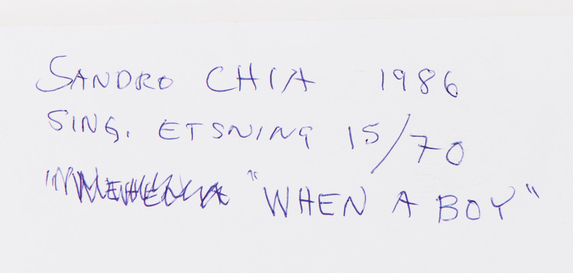 Sandro Chia, "When a boy".