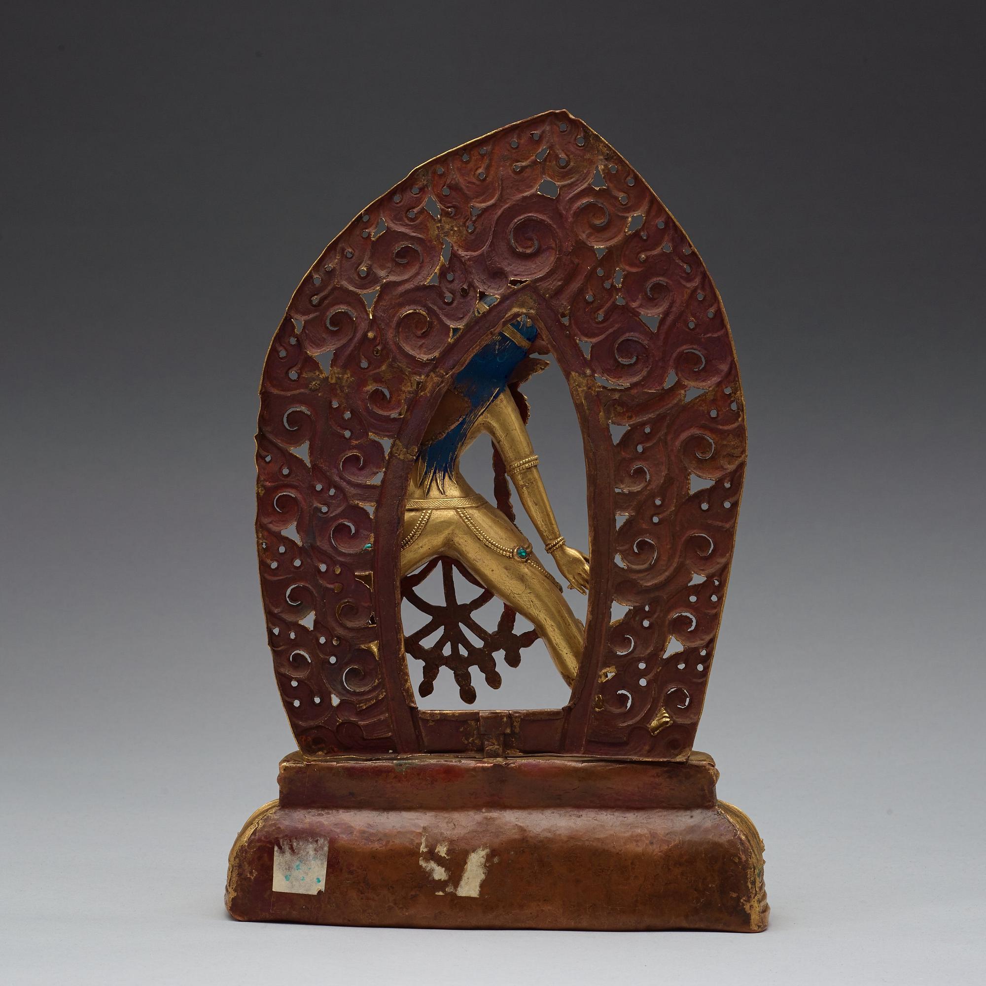 A Tibetan cast gilt copper alloy figure of Sarvabuddhadakini, 19th Century.