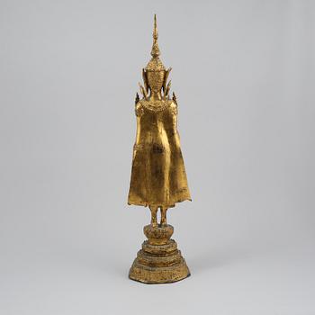 SKULPTUR, förgylld metall, möjligen Thailand, 1800/1900-tal.