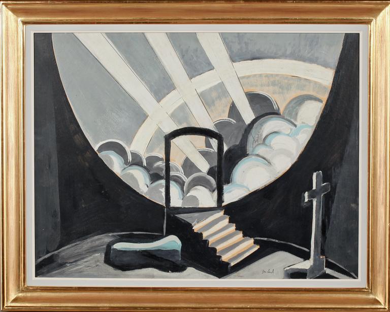 JOHN JON-AND, olja på papppannå, stämpelsignerad.