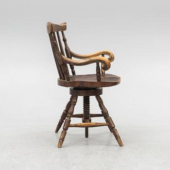 A desk chair, late 19th Century.