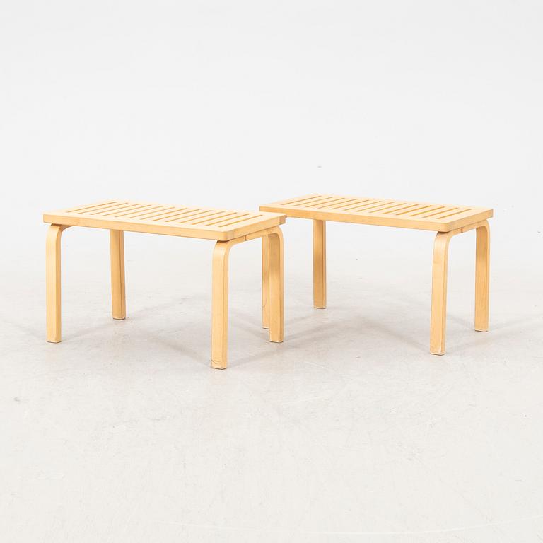 Alvar Aalto, benches, 1 pair, model 153B, Artek, Finland.