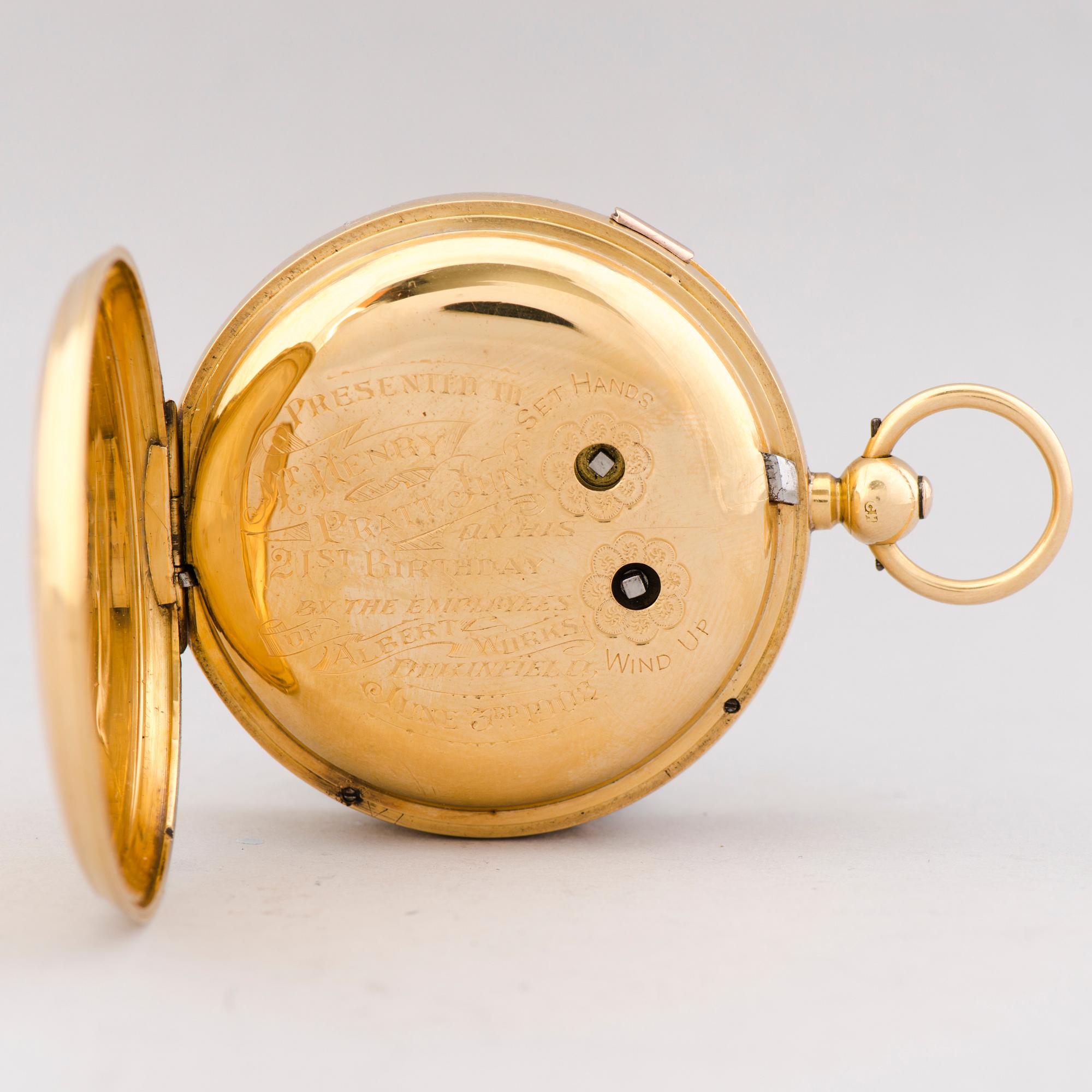 A POCKET WATCH, Centre Seconds Chronograph, 52 mm.