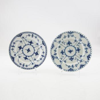 Service approx. 57 pcs "Musselmalet" full lace and half lace Royal Copenhagen Denmark porcelain.