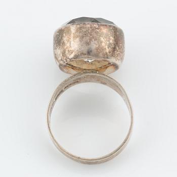 Necklace, bracelet, and a ring, silver with rock crystal, including pieces by Gert Thysell.