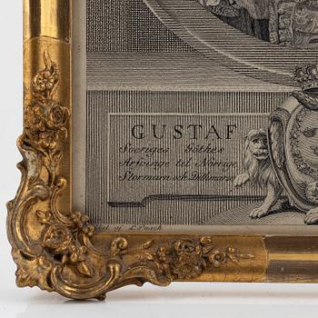 Lorens Pasch d y, after, engravings a pair, engraved by Jacob Gillberg (1724-1793) 1774.