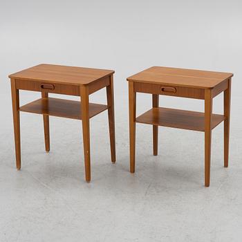 Nightstands, a pair, Björkås Furniture Factory, 1960s.