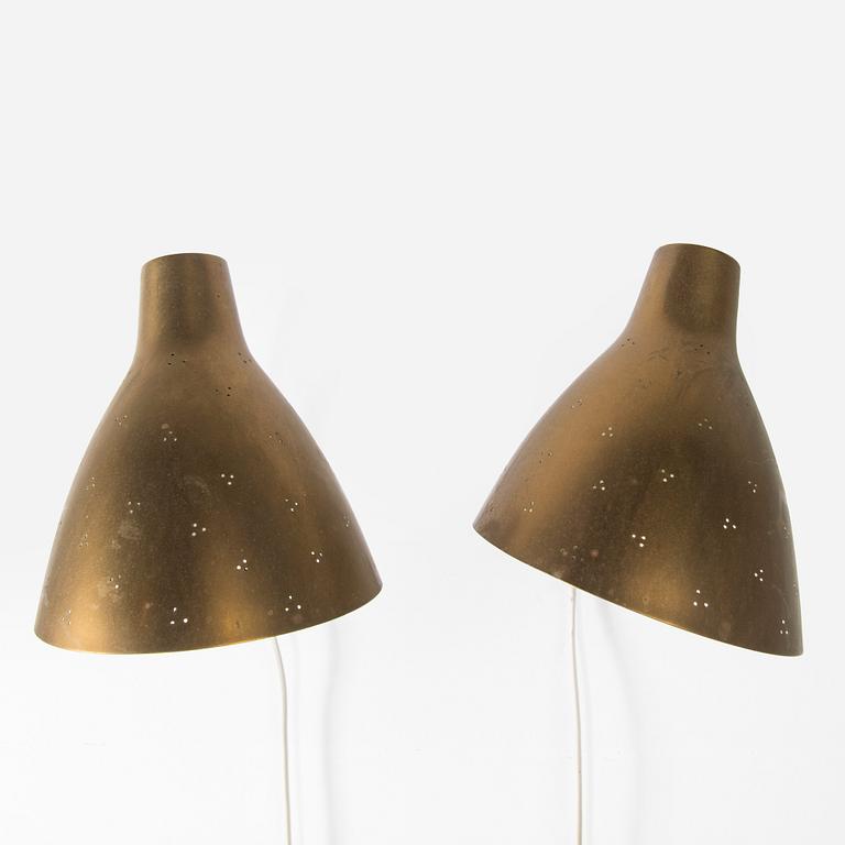 Lisa Johansson-Pape, a pair of mid-20th century '3055' wall lights for Stockmann Orno, Finland.