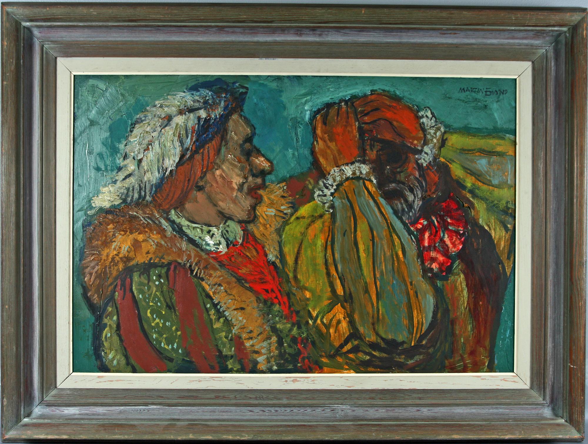 MARTIN EMOND, olja på pannå, sign.