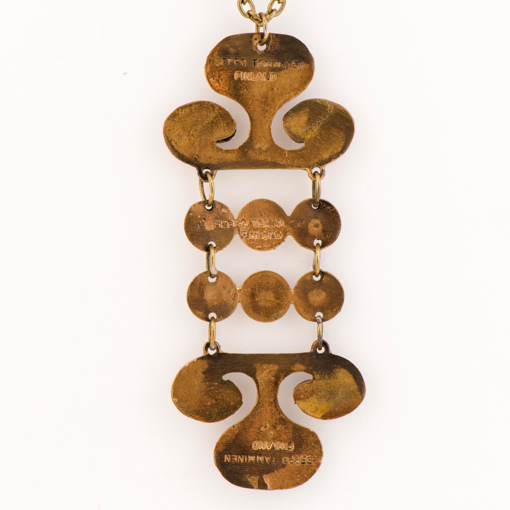 SEPPO TAMMINEN, HALSSMYCKE, brons.
